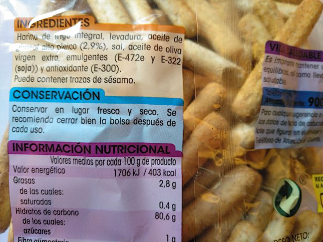 Detalle de etiquetado de colines