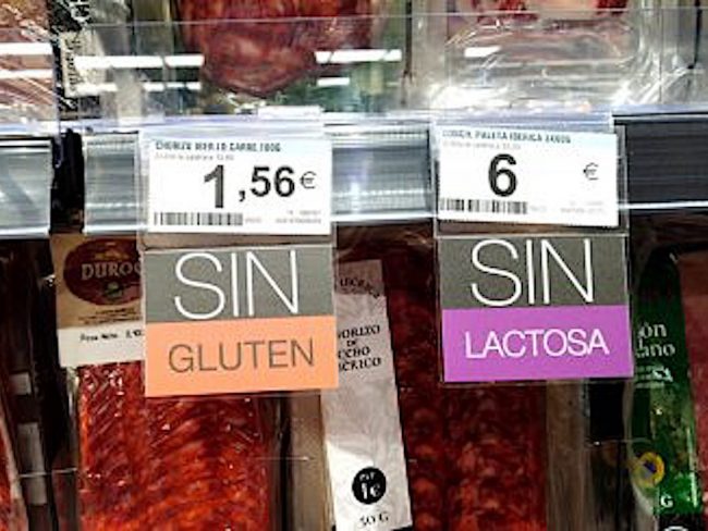 Reclamos Sin gluten y Sin lactosa en lineal