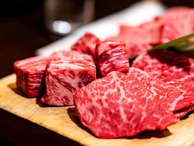 Trozos de carne Trozos de carne.